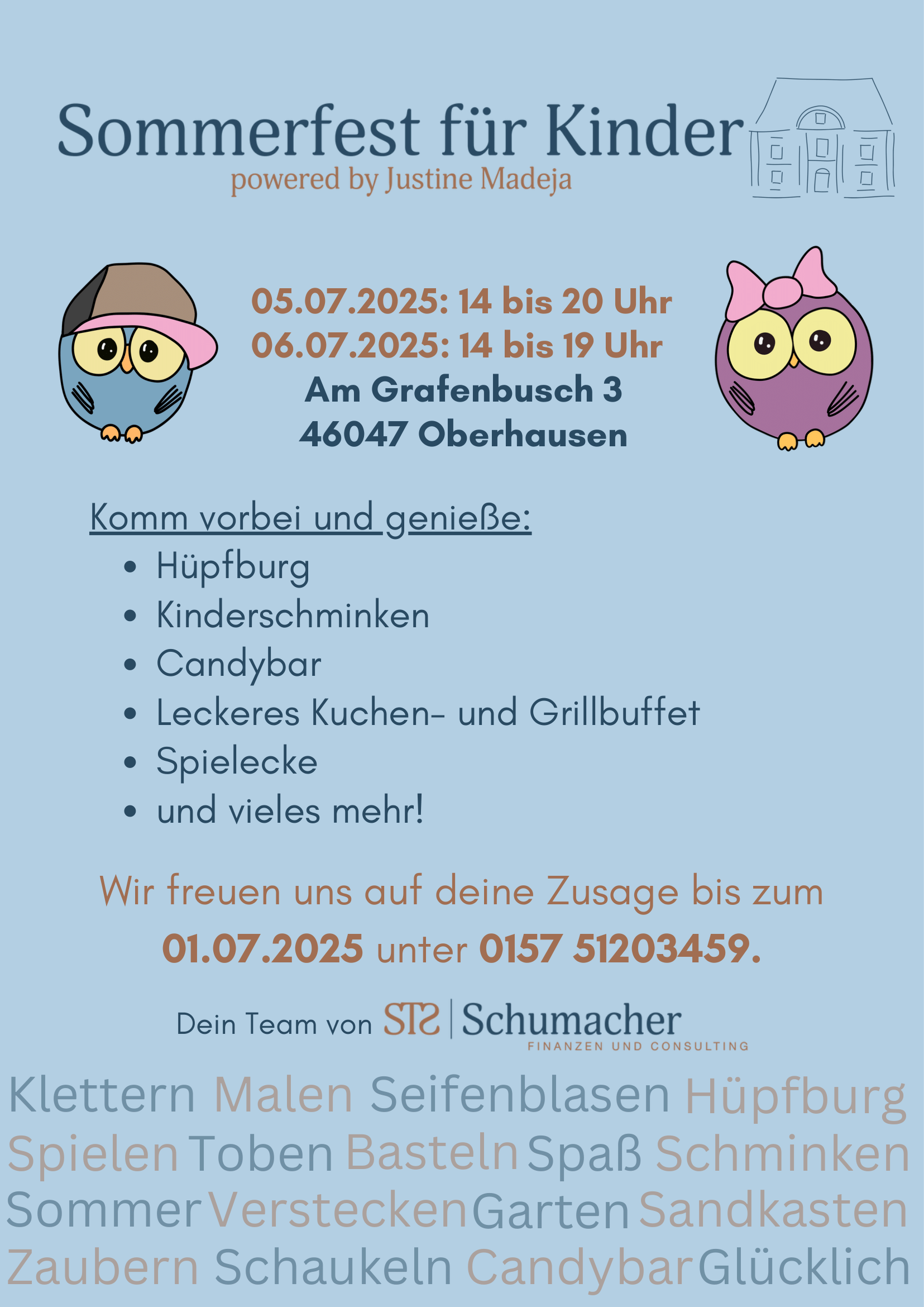Sommerfest für Kinder Einladung